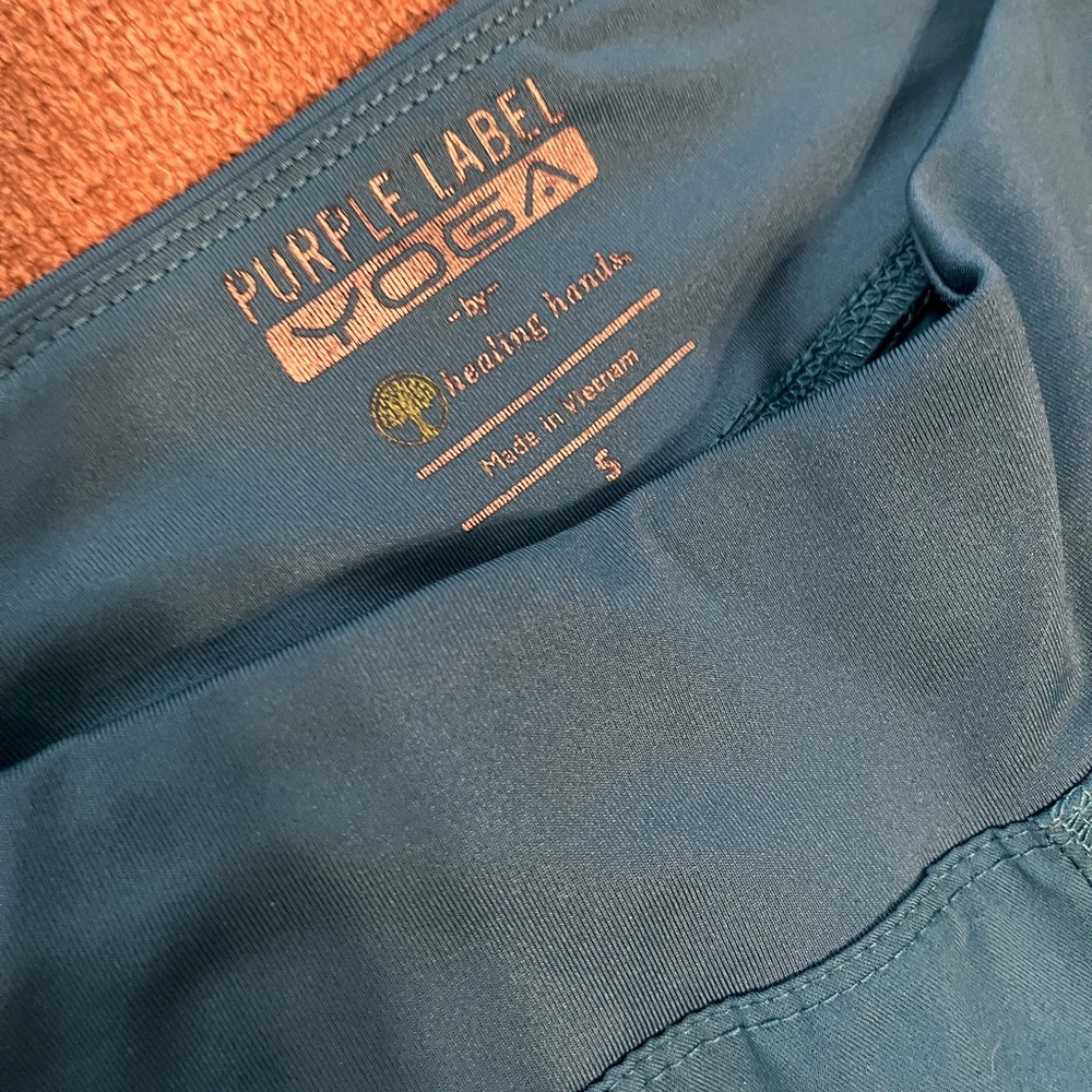 Healing Hands Teal Scrub Top and Pants set - Picture 3 of 5